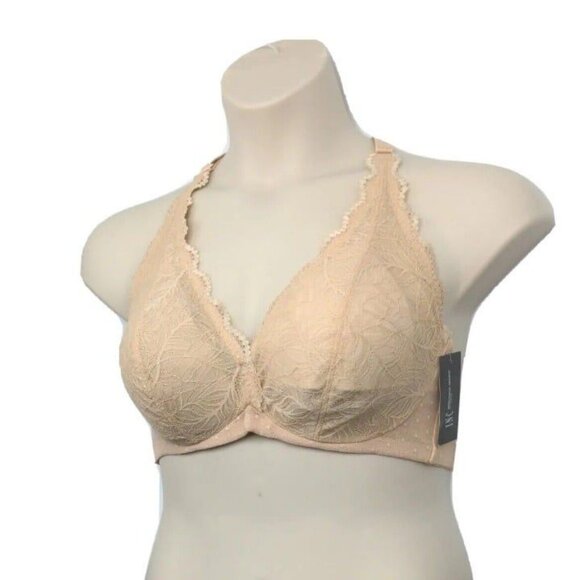INC International Concepts Womens Bralette Bra U/W Beige Frappe Lace Size 1X NEW - Picture 7 of 10
